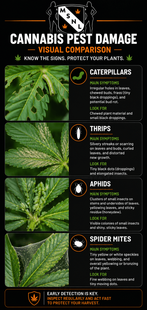 caterpillar pest comparison chart