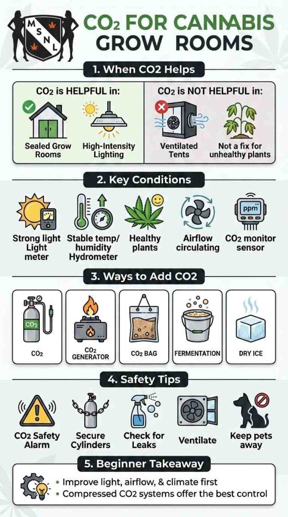 CO2 for cannabis grow rooms inforgraphic