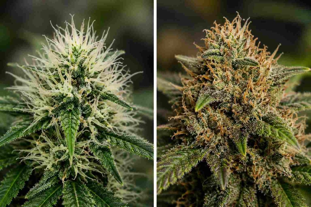 approaching harvest cannabis plants