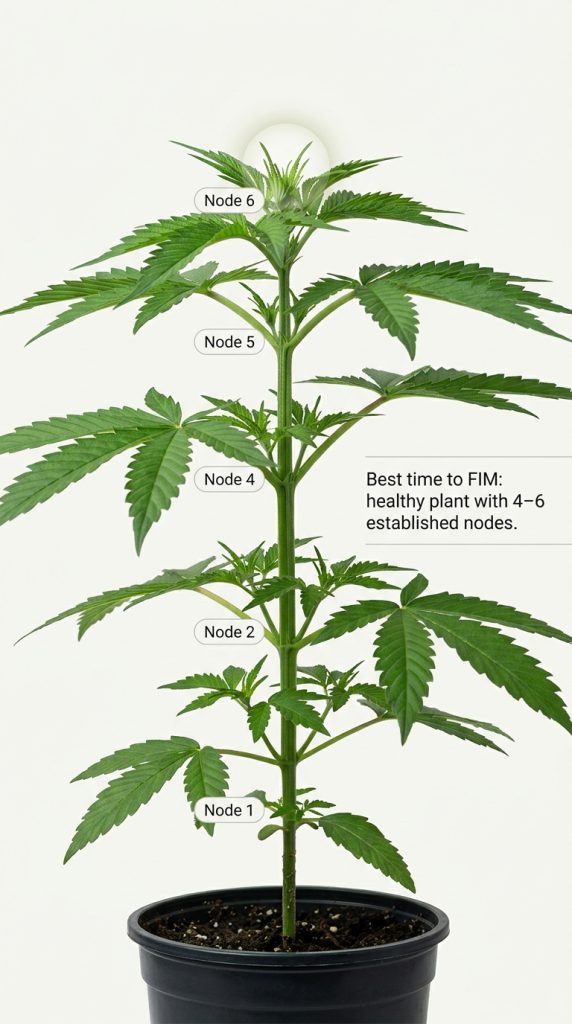 cannabis plant node and fim timing diagram