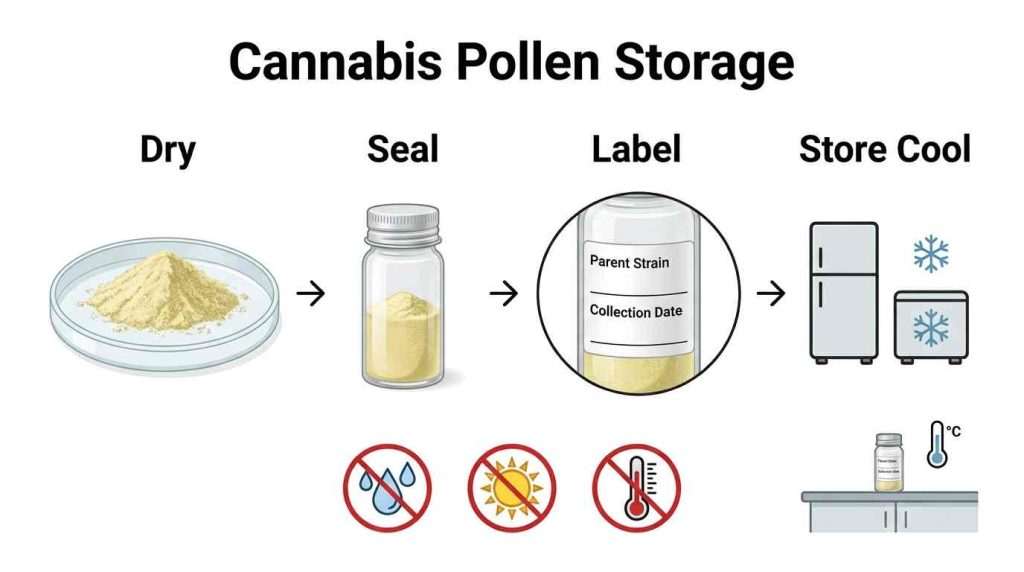 how to store cannabis pollen