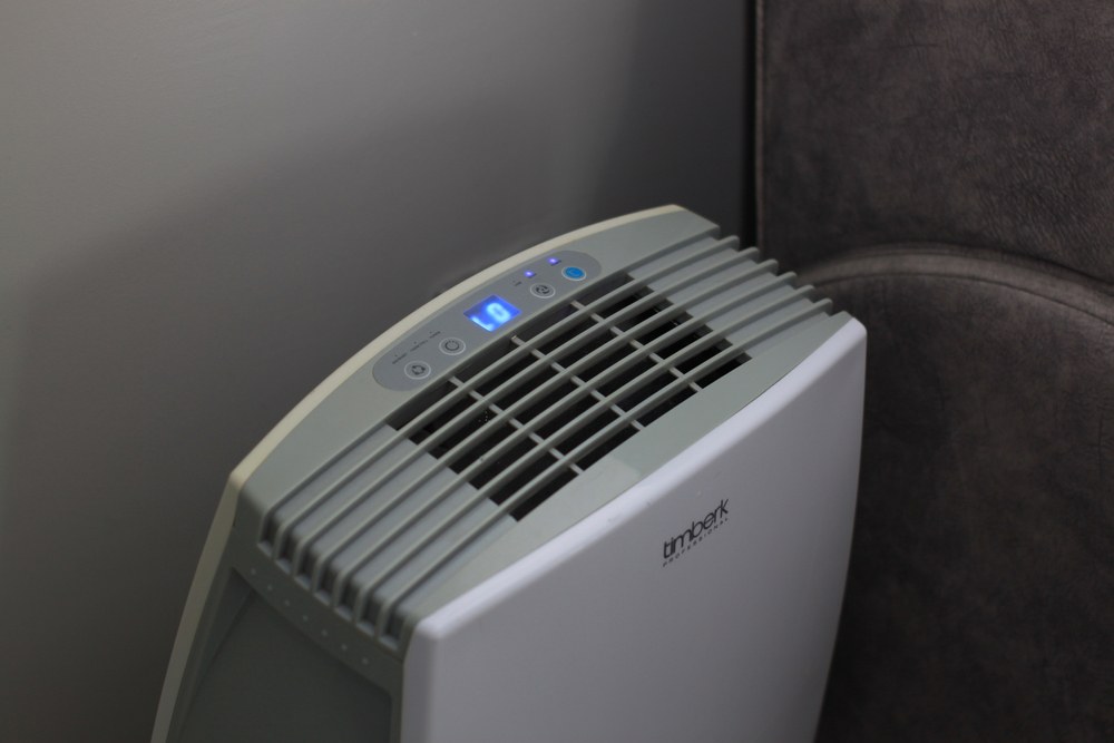 a grey dehumidifier