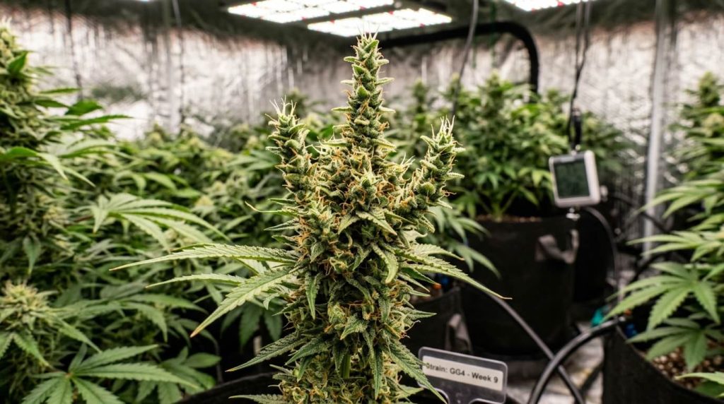 cannabis plant buds during late flowering