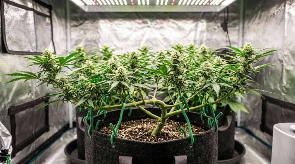 low stress training on an autoflower plant
