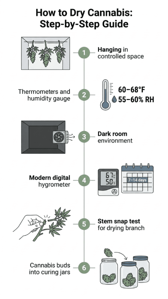 how to dry cannabis step by step