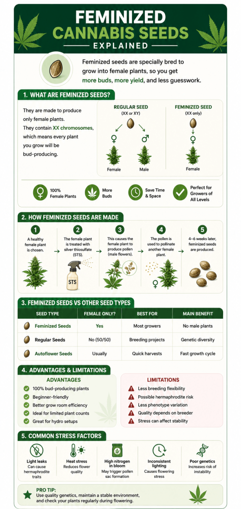 feminized cannabis seeds chart