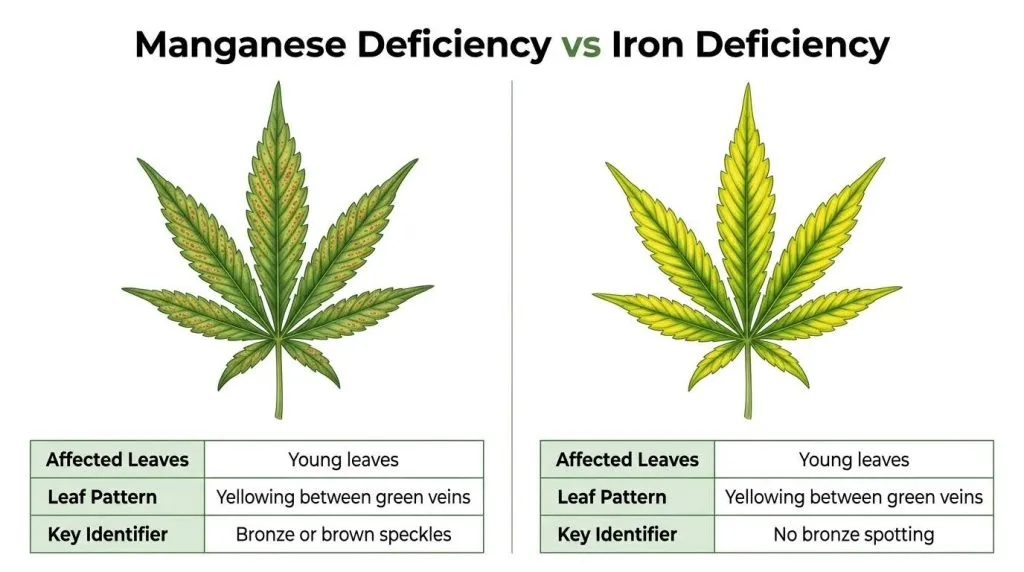 manganese and iron deficiency cannabis