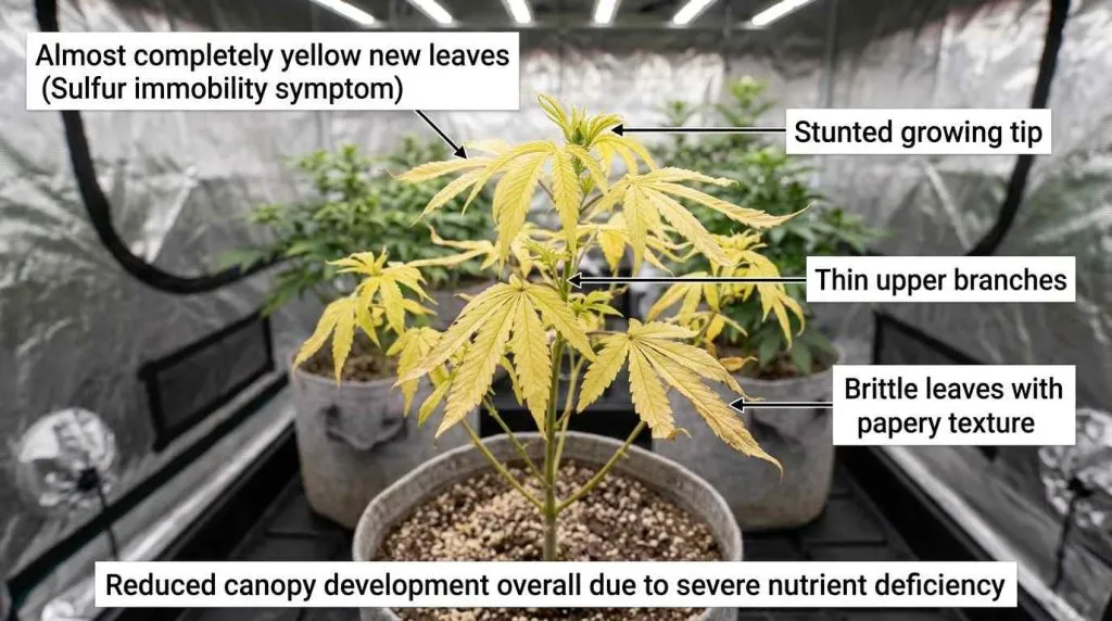 severe sulfur deficiency