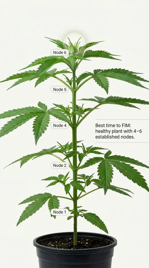 cannabis plant node and fim timing diagram
