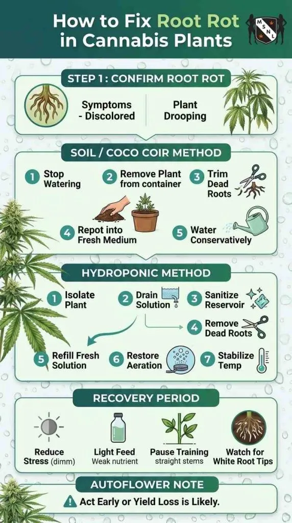 fixing root rot in cannabis