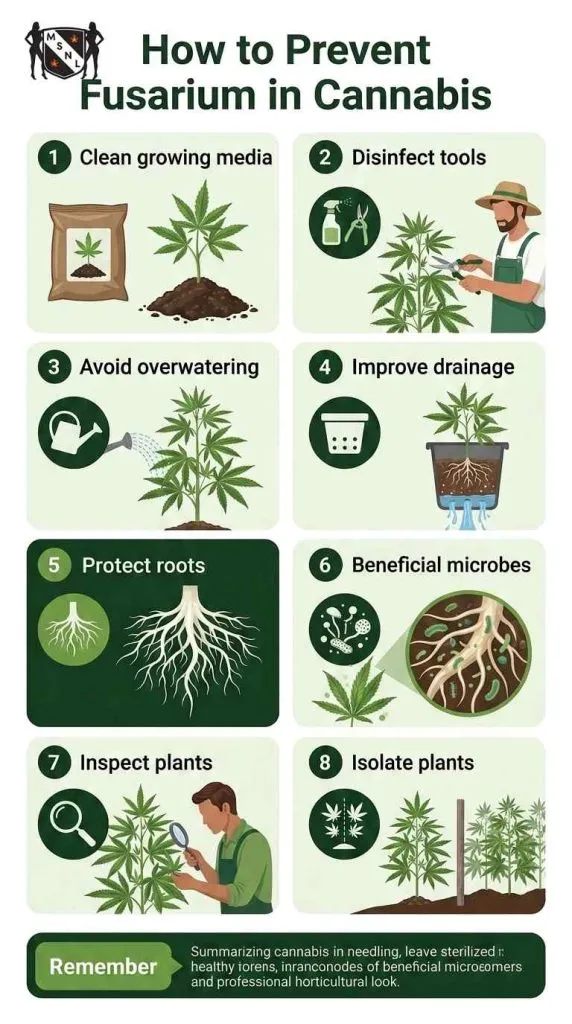 infographic preventing fusarium cannabis