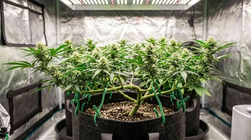 low stress training on an autoflower plant
