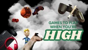 some gaming icons on a background with smoke and gaming controllers (2)